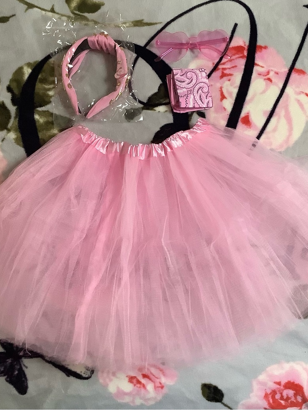 Woman’s Pink Tulle Tutu Skirt Costume Set -western